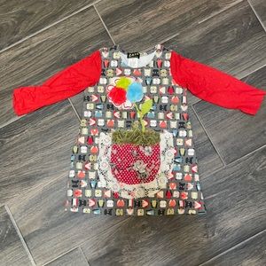 Colorful cute winter lightweight dress 4T Zaza Couture